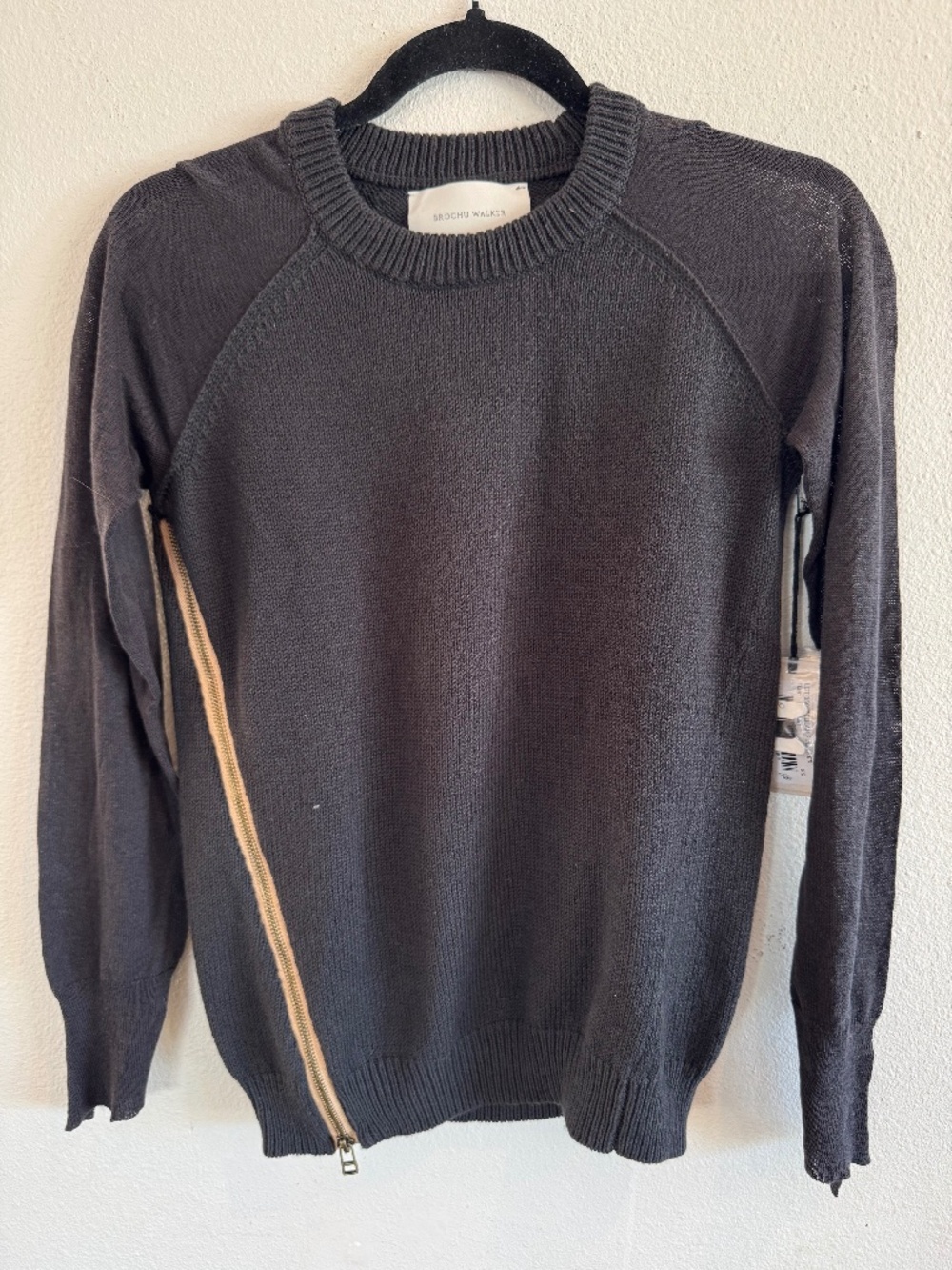 Brochu Walker Delilah Flint Gray Pullover Sweater XS